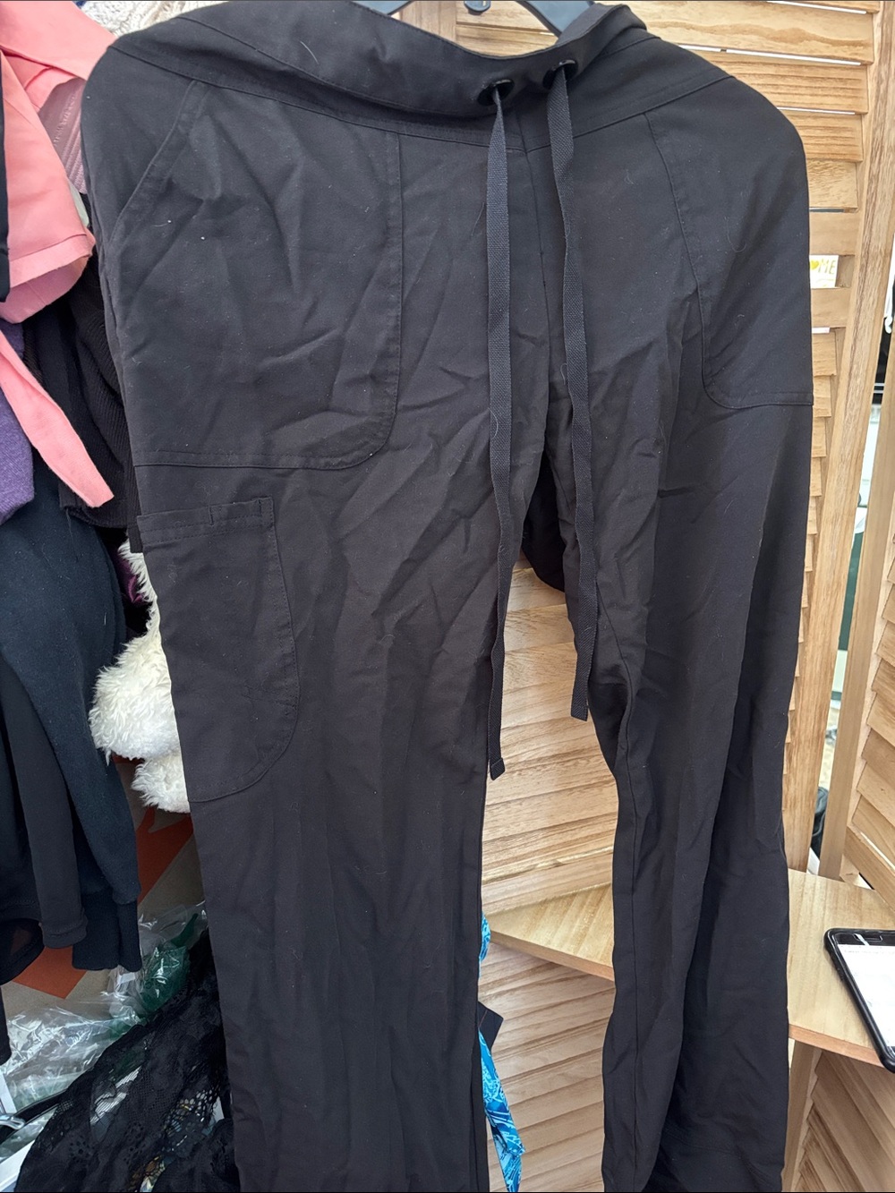 Grey’s Anatomy, black, scrub, slacks, medium